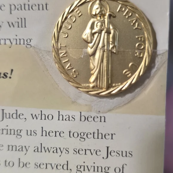 Gold Saint Jude Pendant - Picture 3 of 4